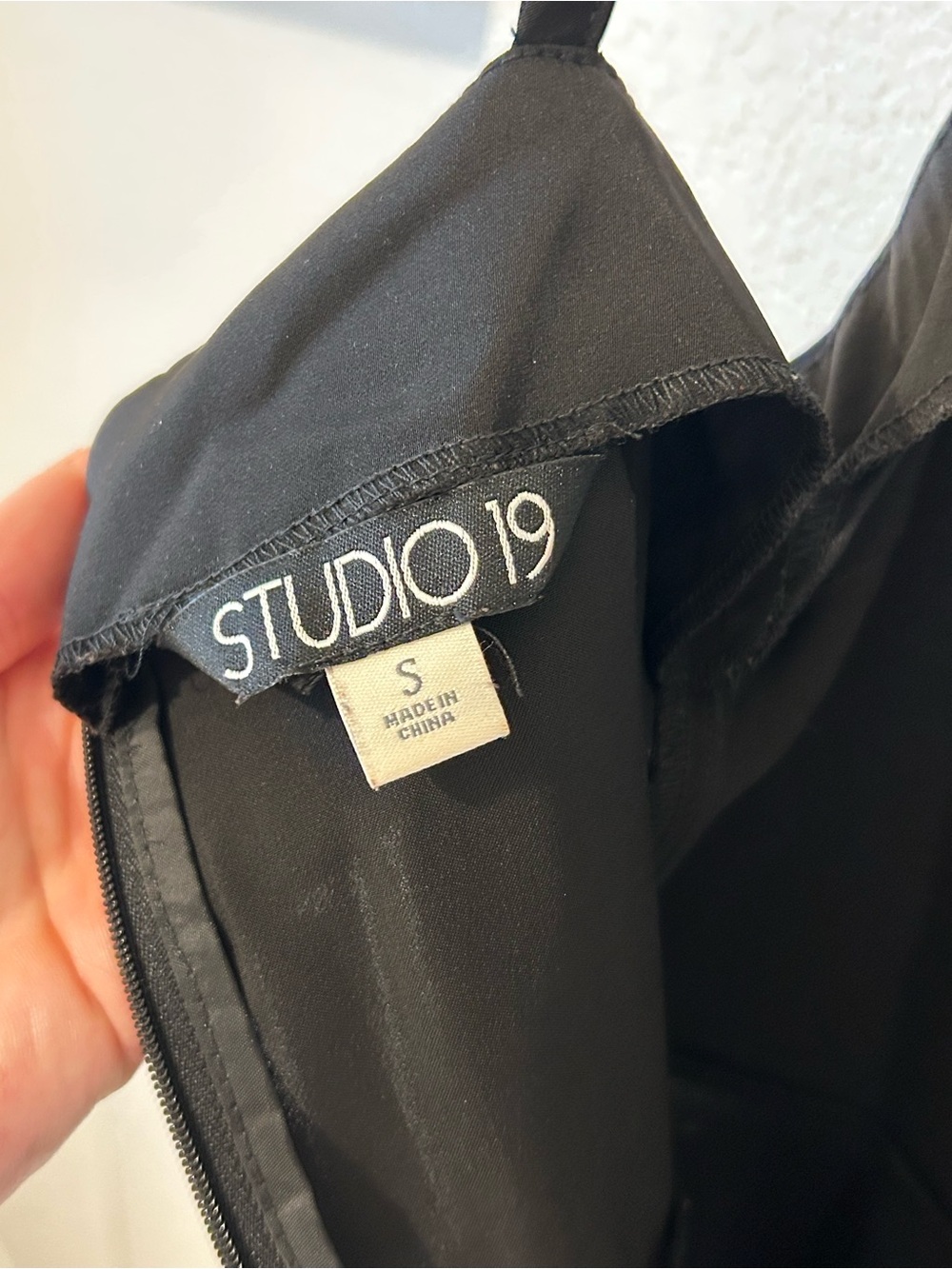 Studio 19 Black Square Neck A-Line Dress - Picture 4 of 7